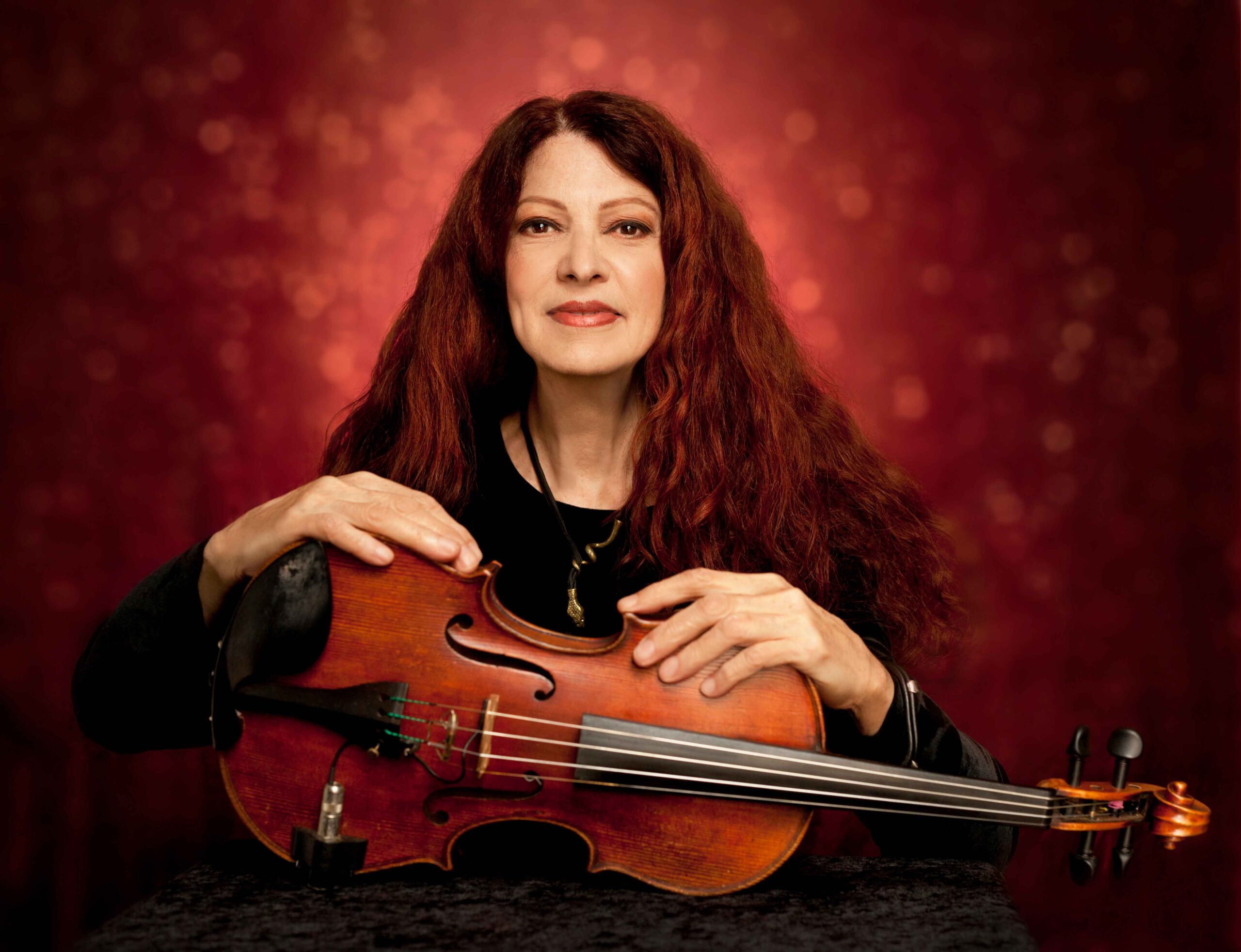 Scarlet Rivera with violin