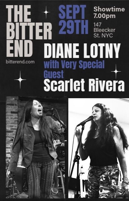 scarlet rivera with diane lotny show poster